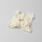 Daisy Lace Ruffle Hair Scrunchie Cream – hair accessories (view 1)