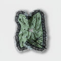 Green Plaid Lace Scrunchie Set With Bow