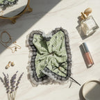 Green Plaid Lace Scrunchie Set With Bow – hair accessories (view 3)