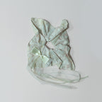 Sage Linen Hair Tie with Bow Detail