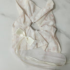 Sage Linen Hair Tie with Bow Detail – hair accessories (view 2)