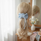 Ruffled Bow Print Scarf Collar – apparel accessories (view 2)