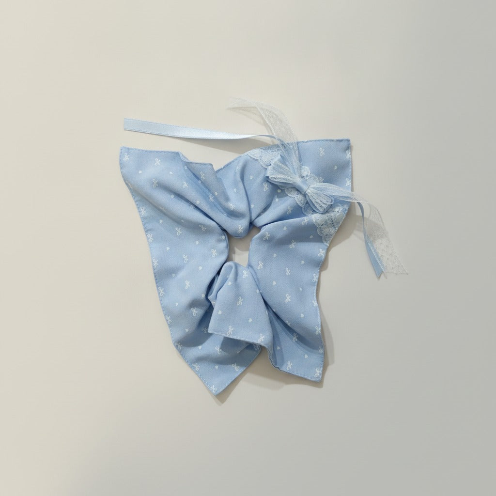 Ruffled Bow Print Scarf Collar – apparel accessories (view 1)