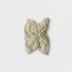 Crinkled Cream Butterfly Hair Bow Clip