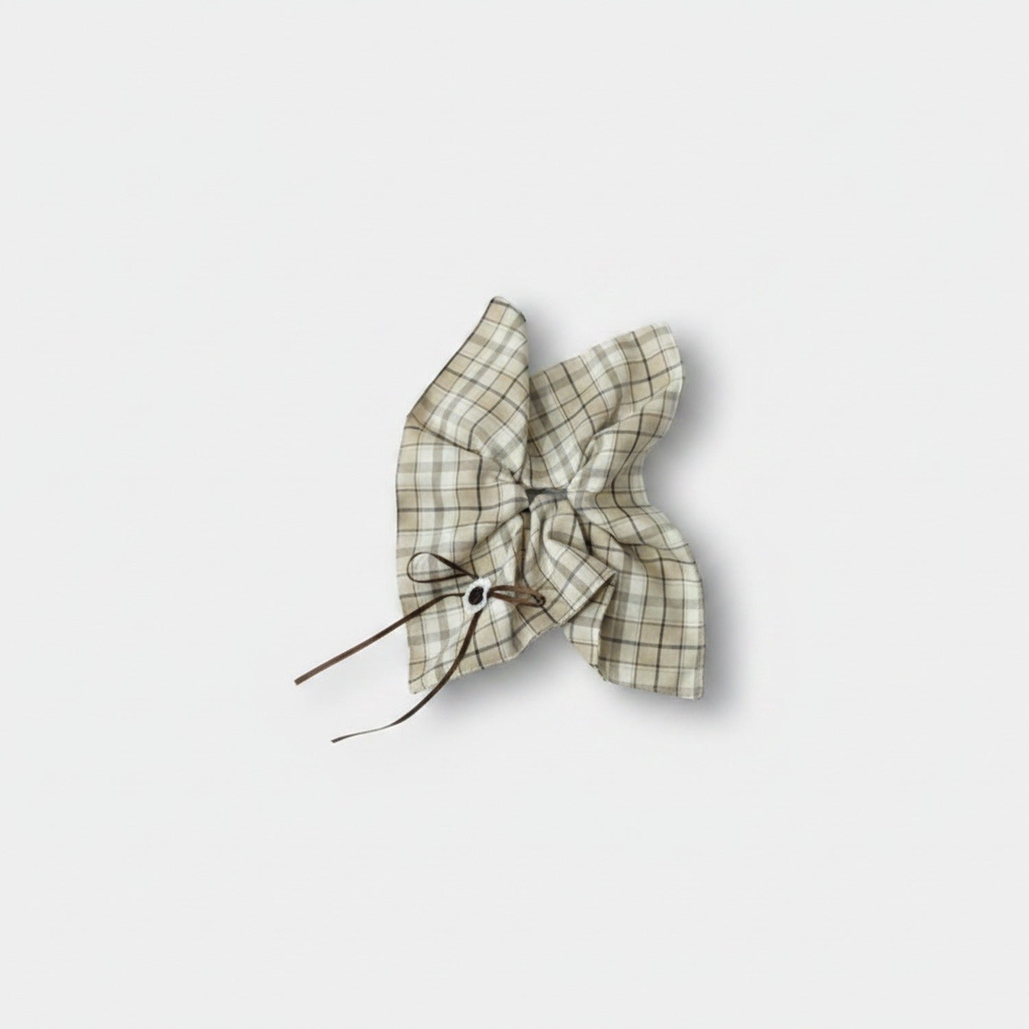 Plaid Bow Hair Clip Green