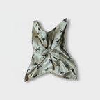 Bow Print Linen Hair Tie Scrunchie