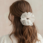 Floral Scrunchie With Ruffled Edges