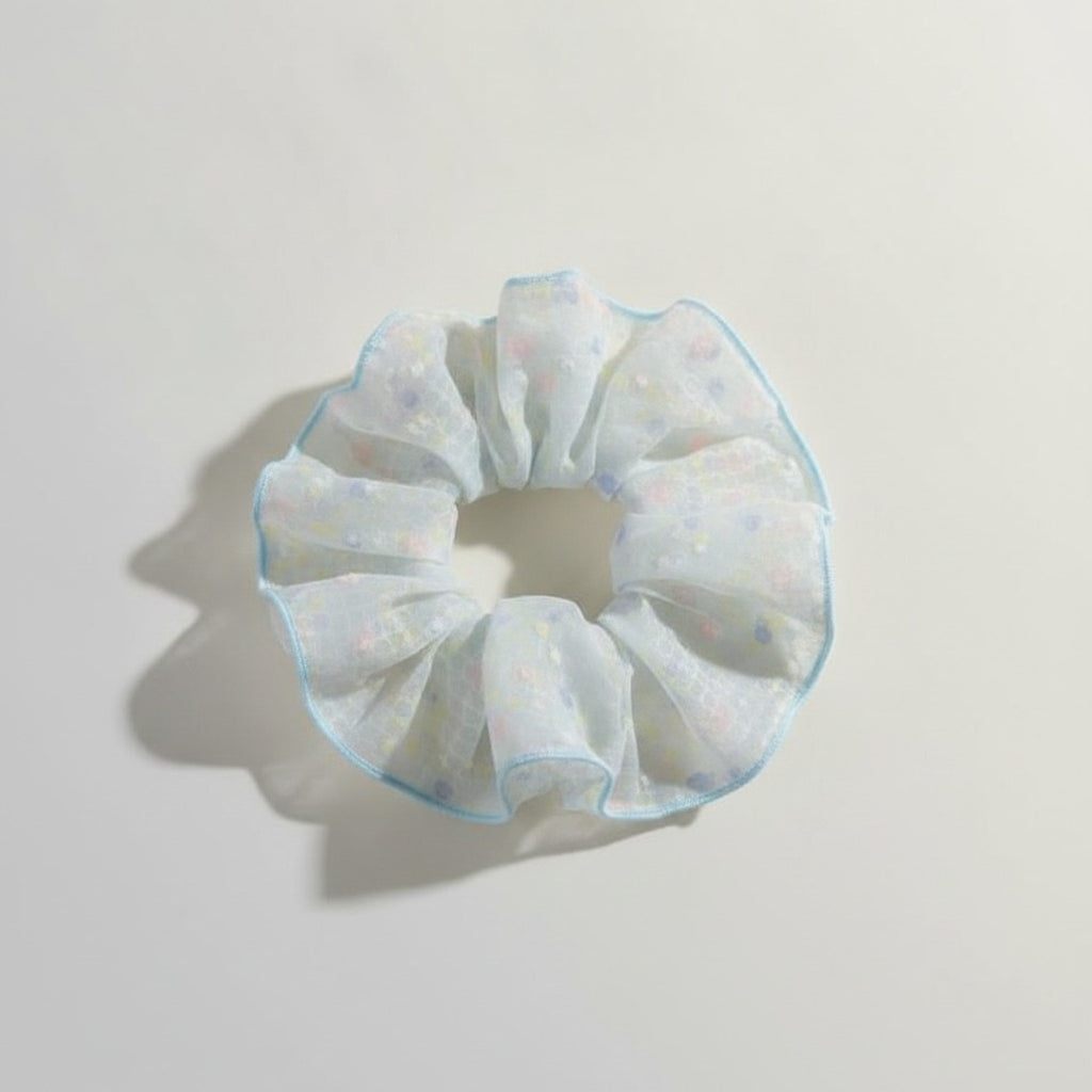 Mesh Colorful Dot Hair Scrunchie – hair accessories (view 1)