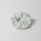 Sage Floral Lace Scrunchie with Bow – hair accessories (view 1)