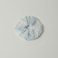 Blue Gingham Pleated Fabric Scrunchie – hair accessories (view 1)