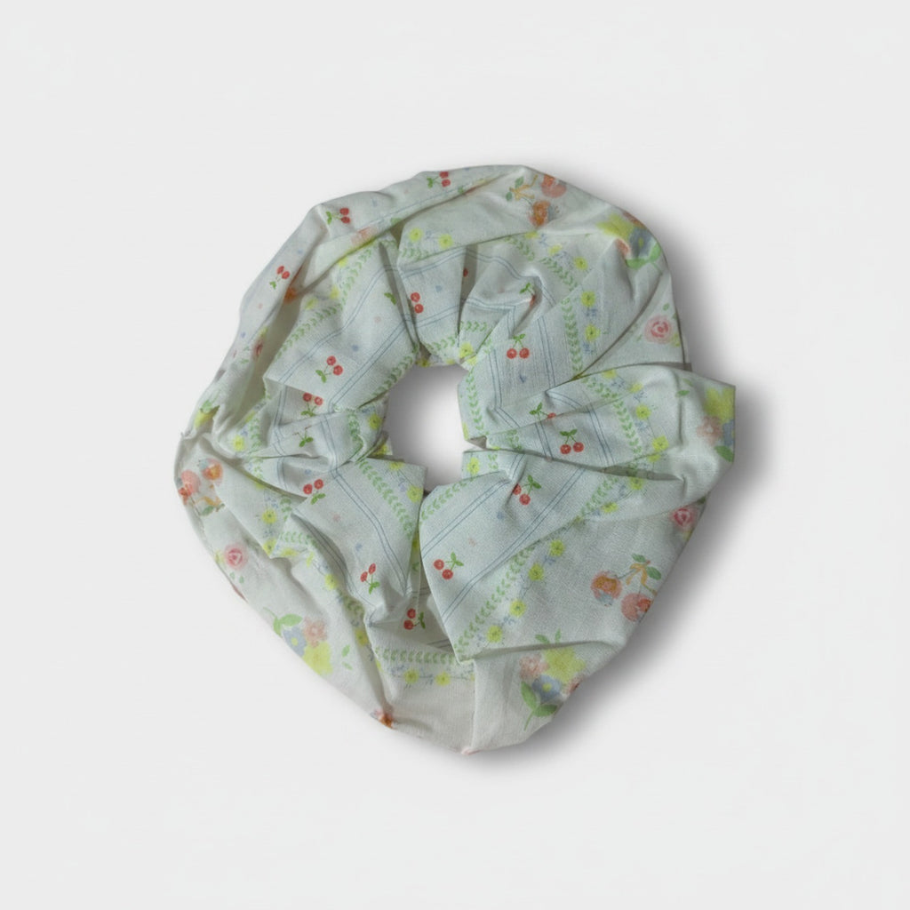 Floral Print Scrunchie Hair Tie Set
