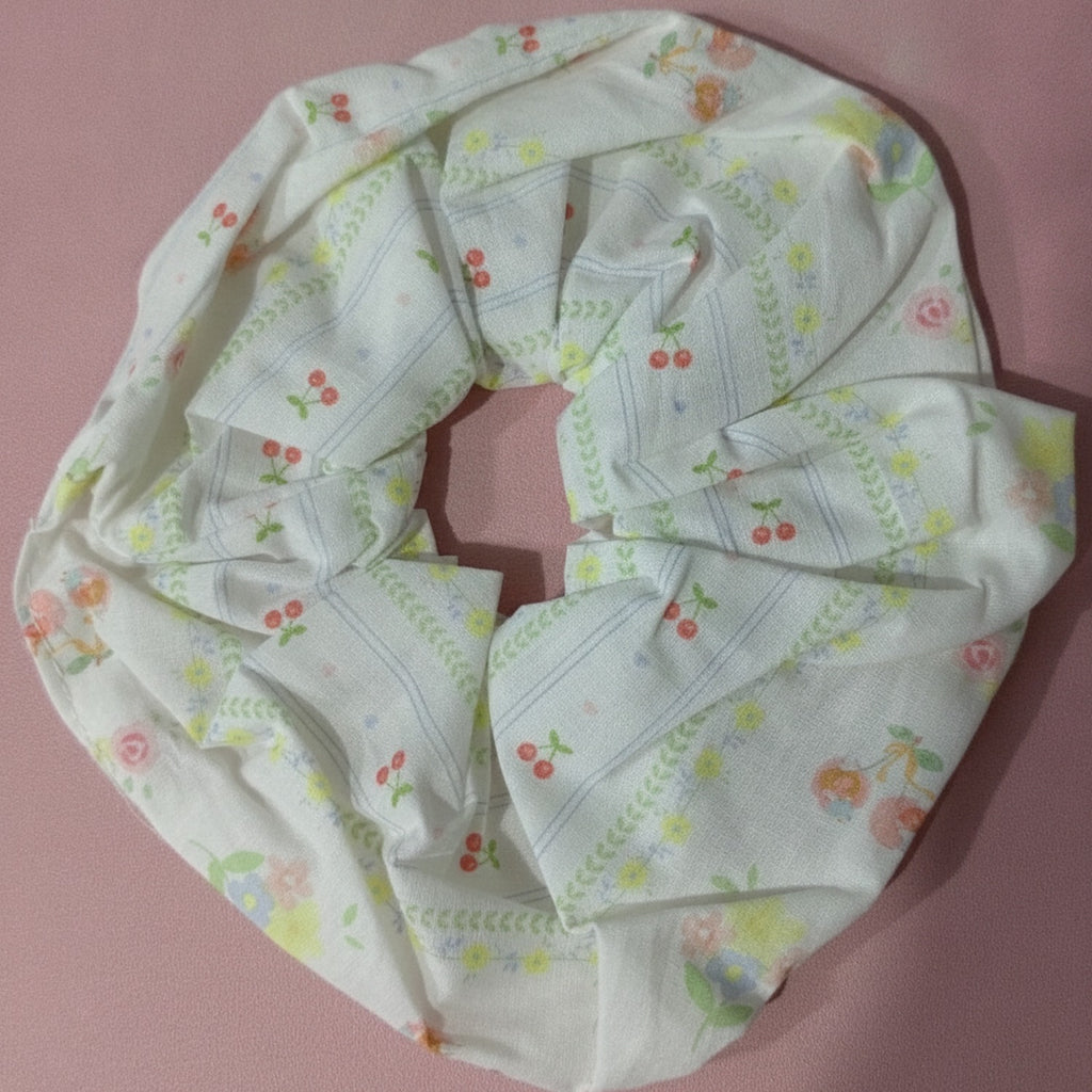 Floral Print Scrunchie Hair Tie – hair accessories (view 2)