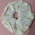 Floral Print Scrunchie Hair Tie – hair accessories (view 2)