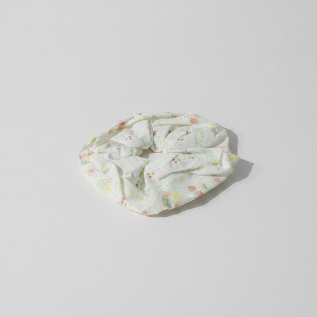 Floral Print Scrunchie Hair Tie – hair accessories (view 1)