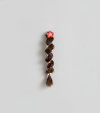 Smiley Flower Hair Claw Clip With Colorful Beads – hair accessories (view 1)
