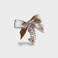 Metallic Gold Bow Spiral Hair Clip