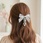 Metallic Gold Bow Spiral Hair Clip
