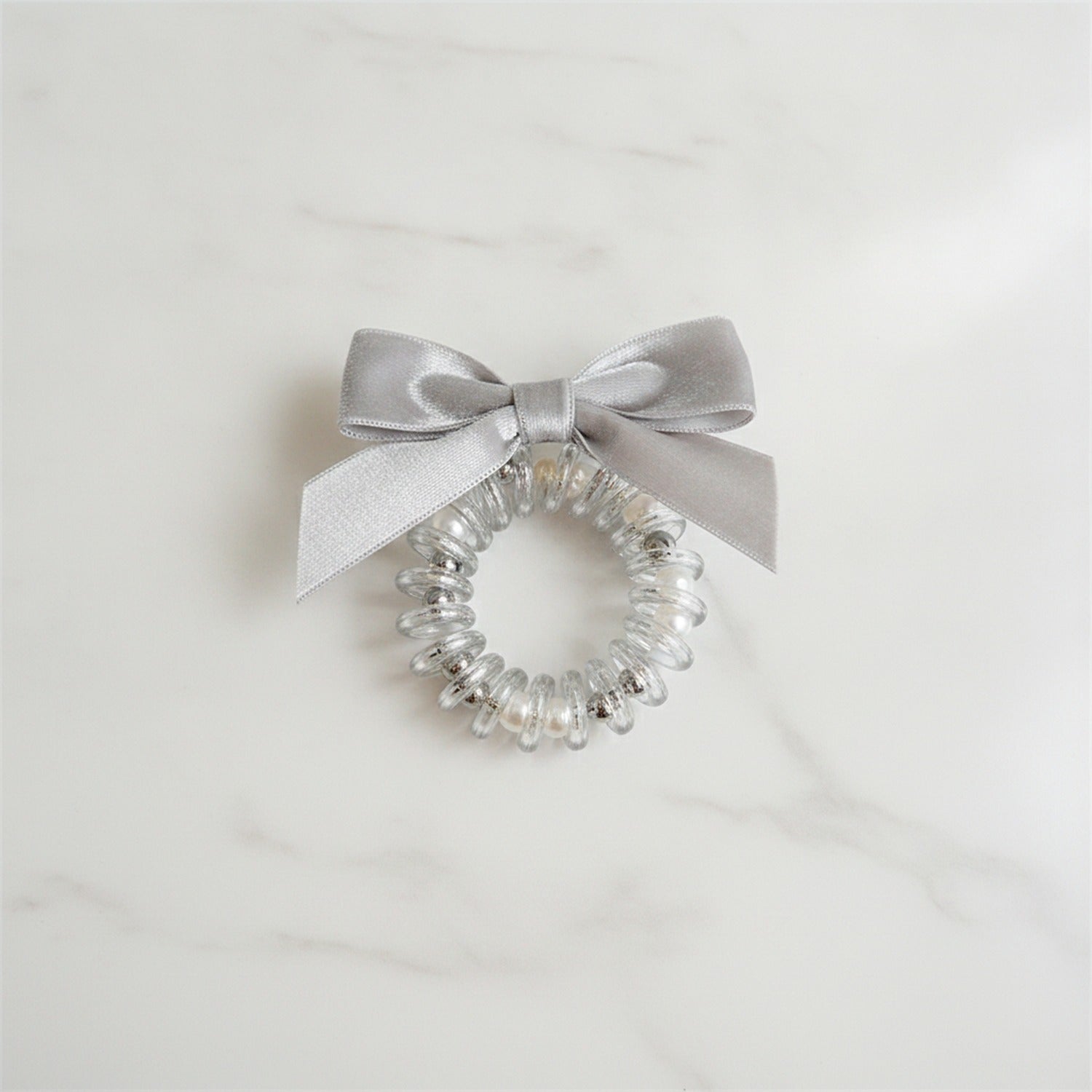 Metallic Gold Bow Spiral Hair Clip