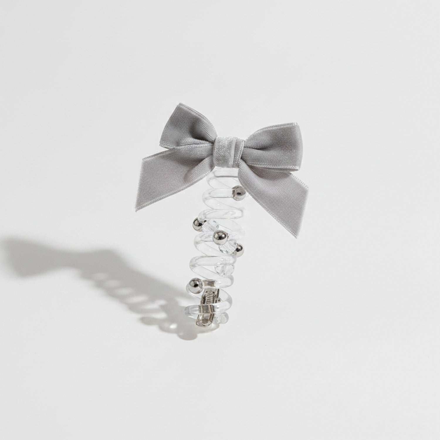 Metallic Gold Bow Spiral Hair Clip