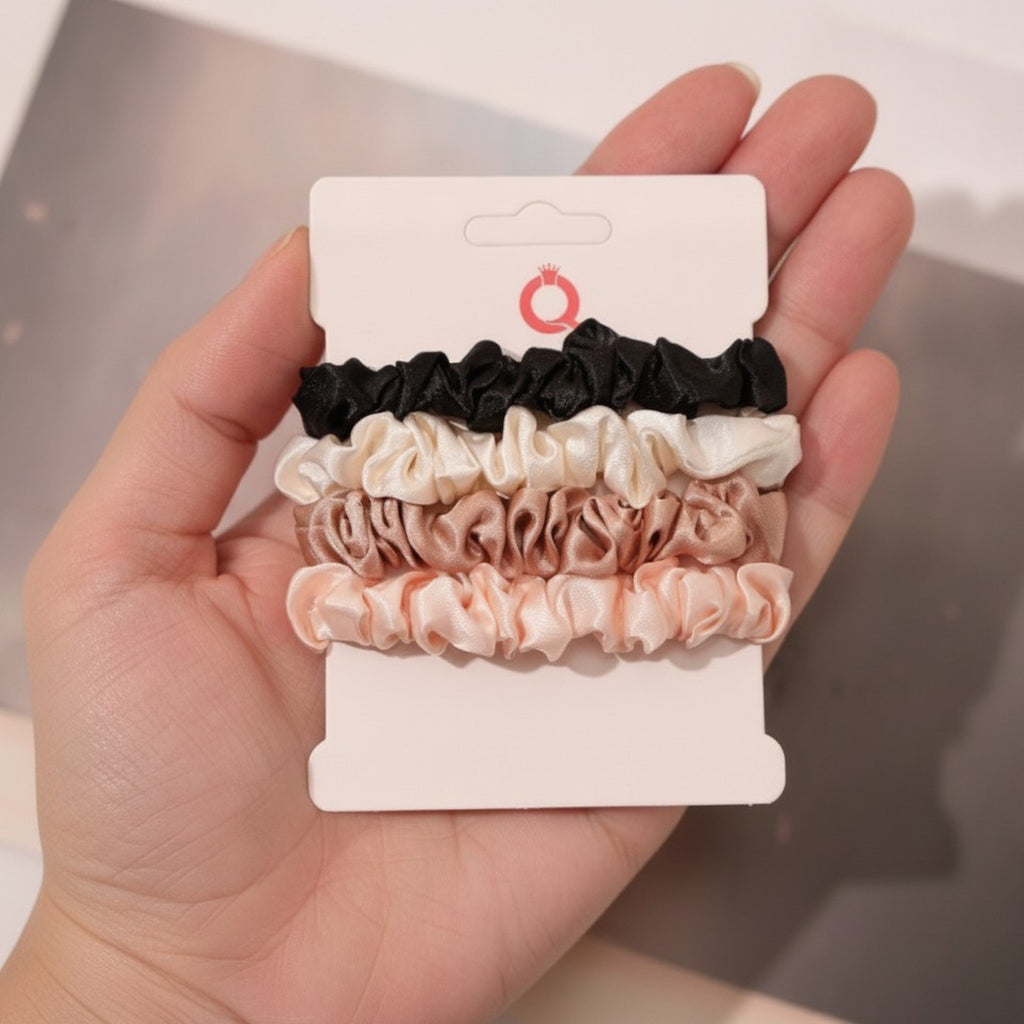 Satin Scrunchie Hair Ties Set – hair accessories (view 5)