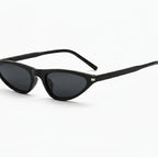 Retro Cat Eye Sunglasses - Black Frame Black Gray Lens C1 – eyewear (view 1)