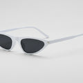 Retro Cat Eye Sunglasses - White Frame Black Gray Lens – eyewear (view 1)