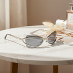Silver Oval Shield Sunglasses With Tinted Lens – eyewear (view 2)