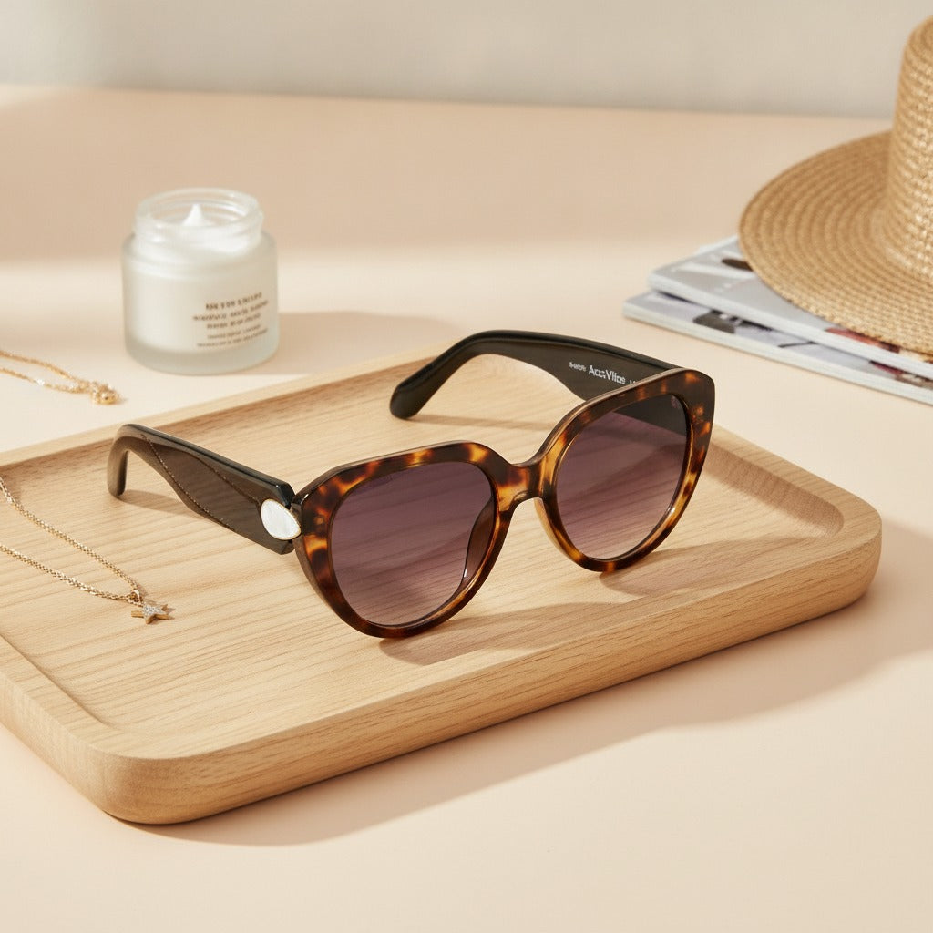 Chic Cat-Eye Sunglasses with Pearl Accent – eyewear (view 4)