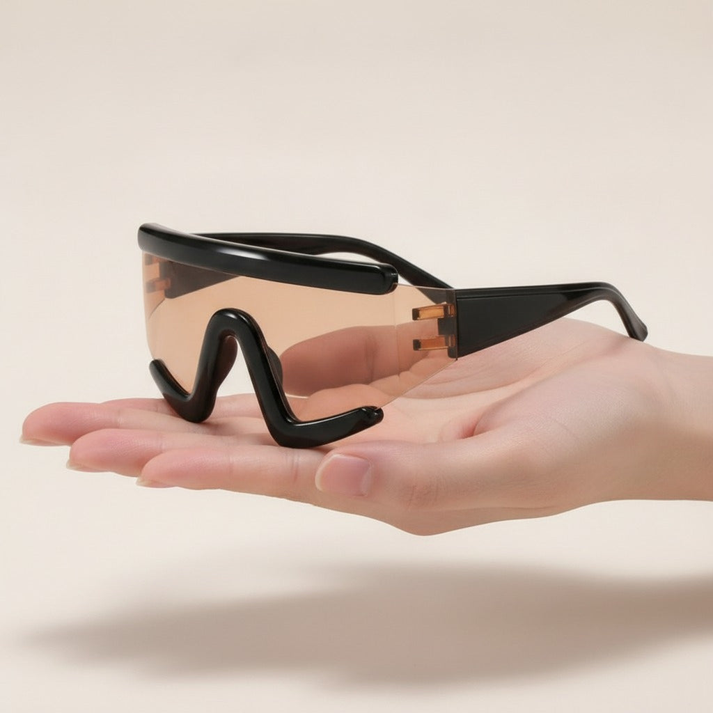 Wavy Frame Shield Sunglasses – eyewear (view 4)