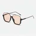 Square Black Sunglasses with Peach Tint Lenses – eyewear (view 1)