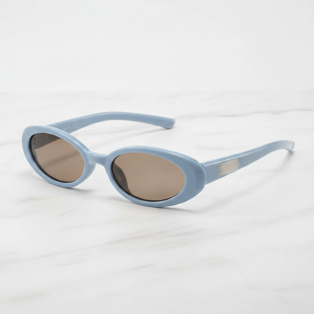 Blue Oval Retro Sunglasses – eyewear (view 3)
