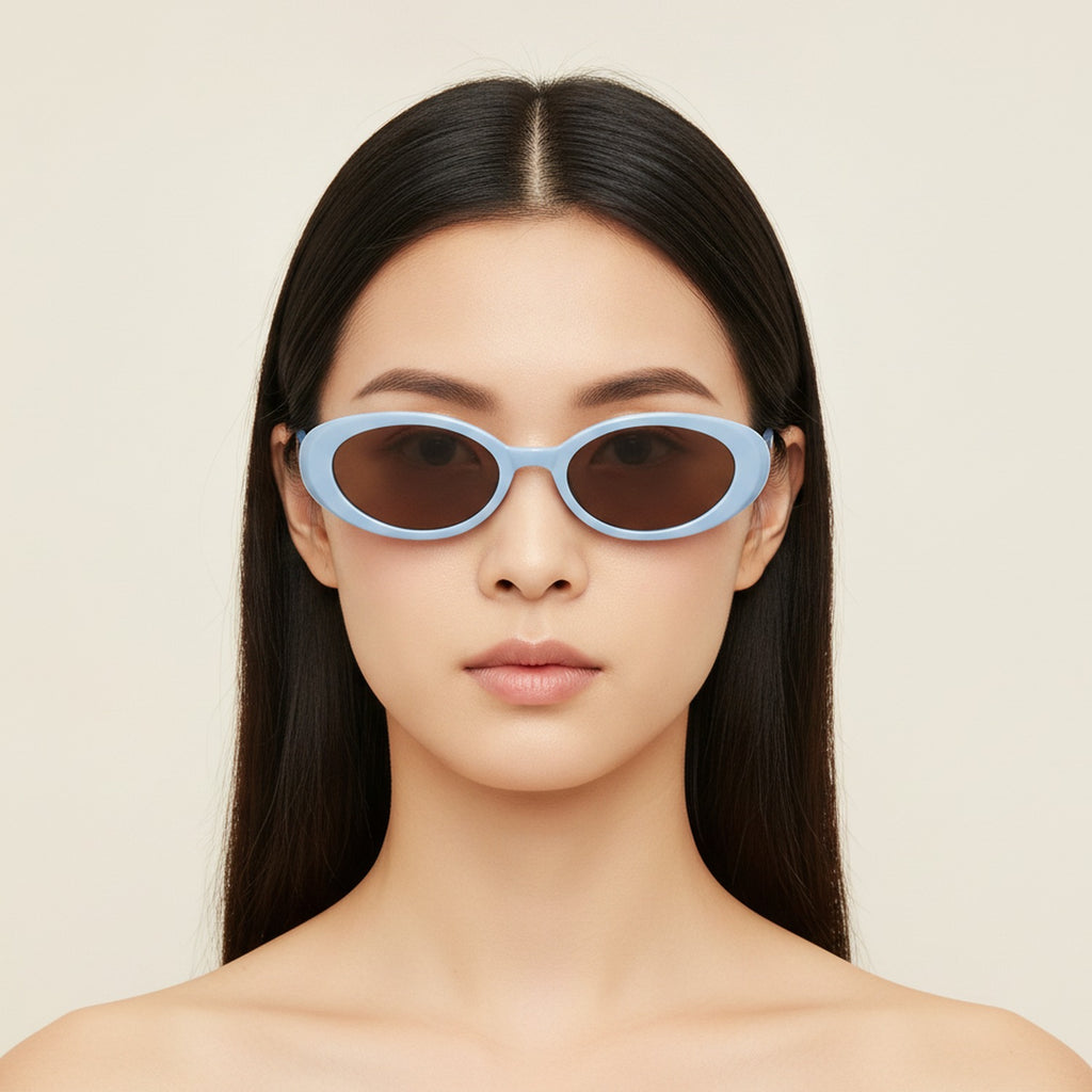 Blue Oval Retro Sunglasses – eyewear (view 2)