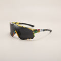 Graffiti Print Shield Sunglasses – eyewear (view 1)