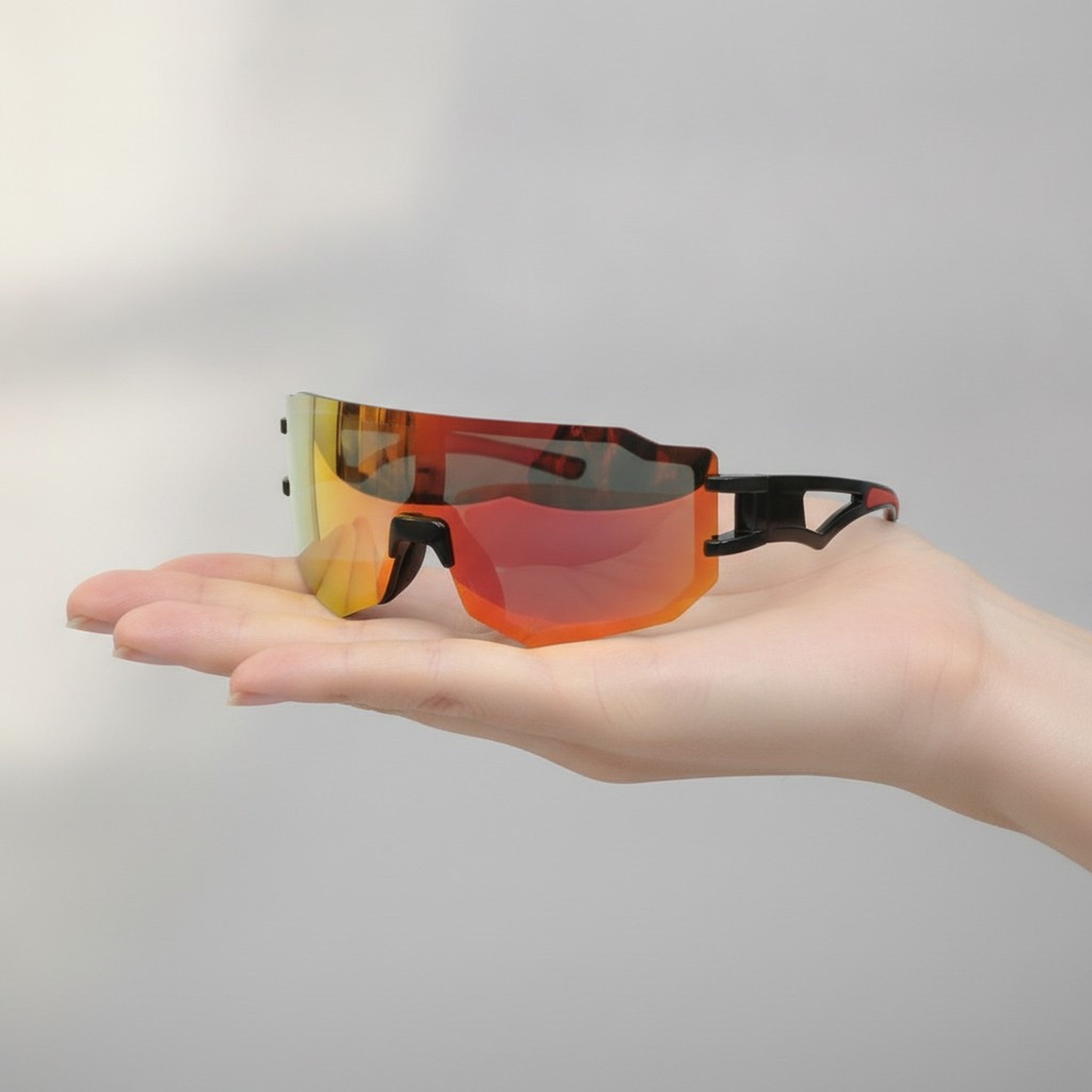 Stylish Mirror Shield Sunglasses – eyewear (view 4)