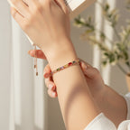 Multicolor Crystal Bead Adjustable Slider Bracelet