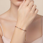 Rainbow Gemstone Beaded Adjustable Bracelet