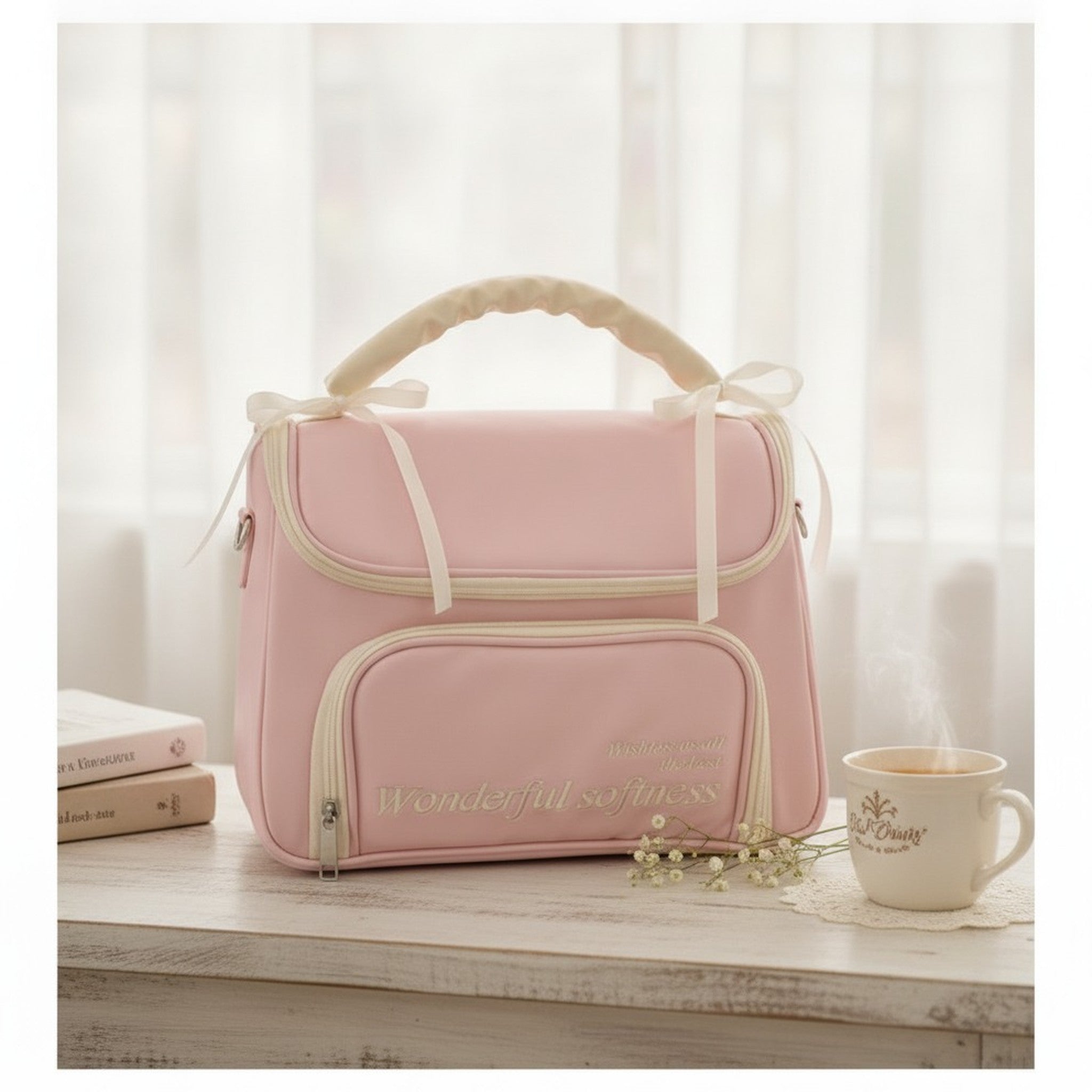 Soft Ribbon Padded Handle Shoulder Bag – bags & wallets (view 3)
