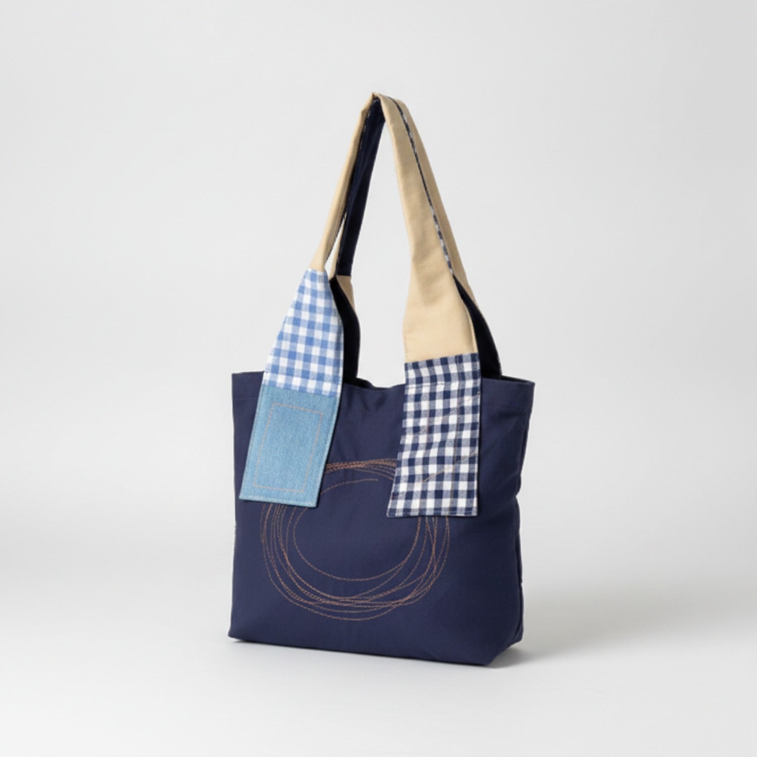 Woven Straw Basket Tote Bag with Lace Bow Trim - Cream White