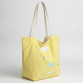 Yellow Umbrella Canvas Tote Bag With Polka Dot Trim – bags & wallets (view 1)