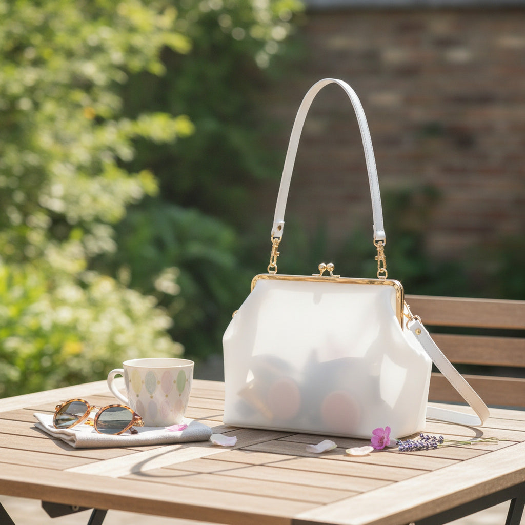 Candy Color Jelly Shoulder Bag - White – bags & wallets (view 3)