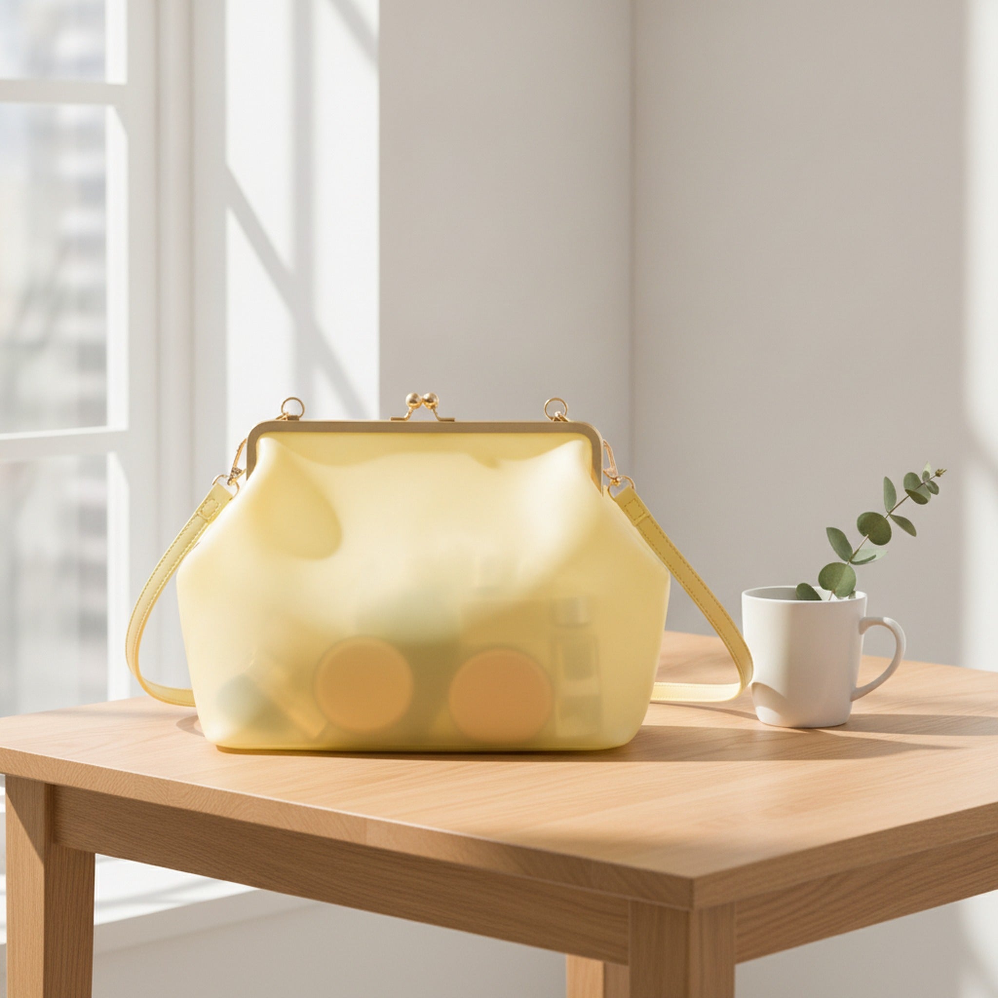 Candy Color Jelly Shoulder Bag - Yellow – bags & wallets (view 2)