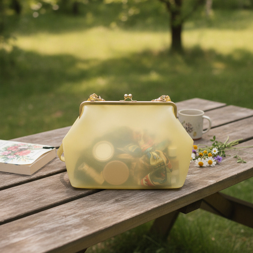Candy Color Jelly Shoulder Bag - Yellow – bags & wallets (view 3)