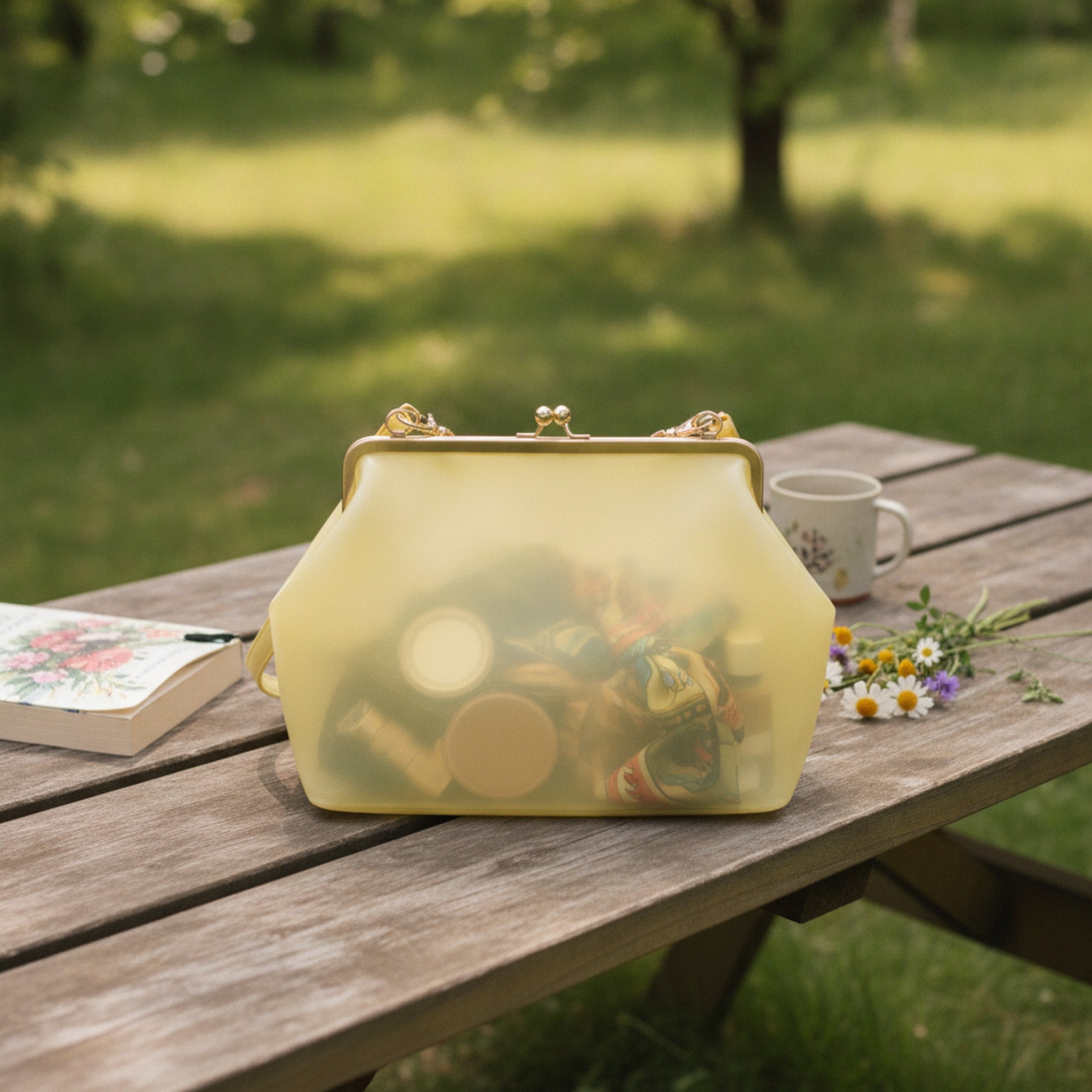 Candy Color Jelly Shoulder Bag - Yellow – bags & wallets (view 3)