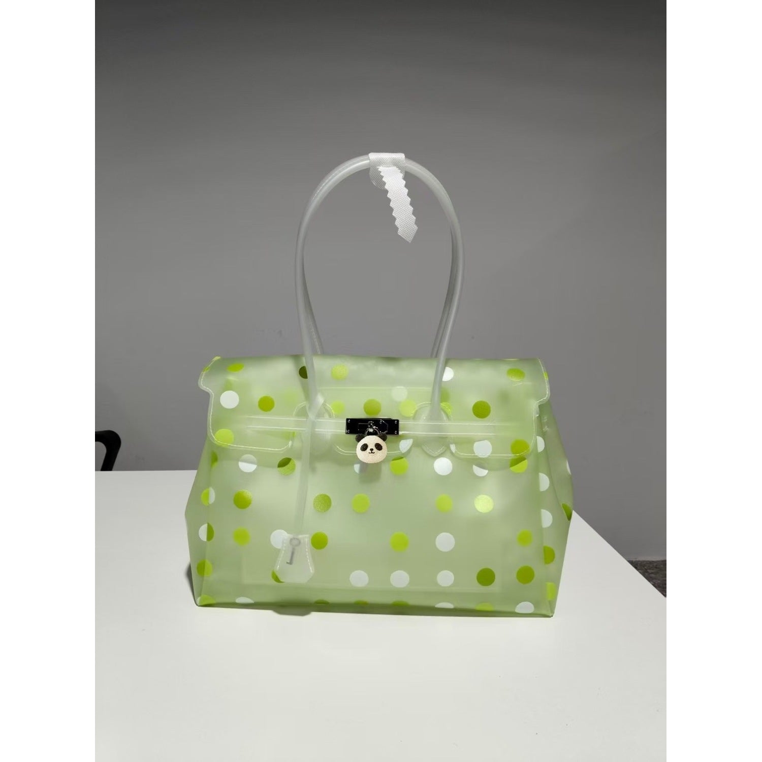Polka Dot Jelly Tote Bag - Blue – bags & wallets