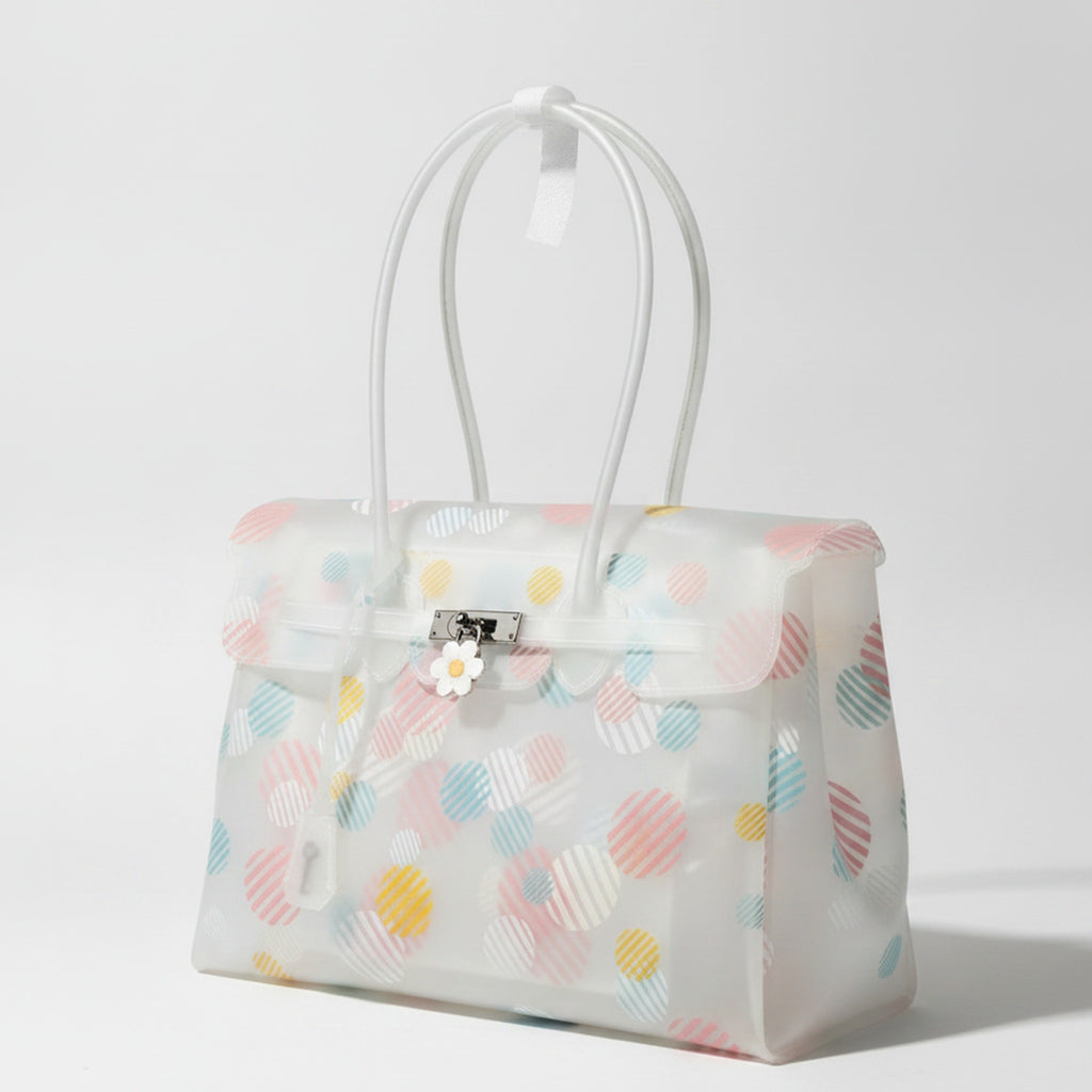 Polka Dot Jelly Tote Bag - Stripe – bags & wallets (view 1)
