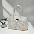 Polka Dot Jelly Tote Bag - White – bags & wallets (view 2)