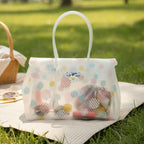 Polka Dot Jelly Tote Bag - White – bags & wallets (view 3)
