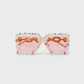 Pearl Beaded Birthday Girl Sunglasses - Flower Field Hair Clip #B05 Transparent Pink – eyewear (view 1)