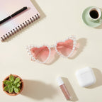 Pearl Heart Tint Sunglasses - Metal Sprout #A03 #XA-5501