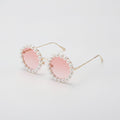 Pearl Beaded Round Gradient Sunglasses - Circle Dream Gradient Pink B06#5565